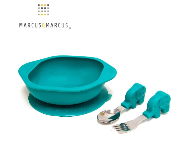 【學習餐具】Marcus&Marcus 動物樂園寶寶握握學習禮盒組 1