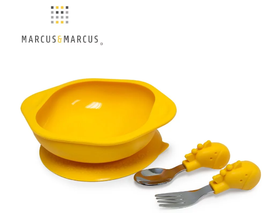 【學習餐具】Marcus&Marcus 動物樂園寶寶握握學習禮盒組 6